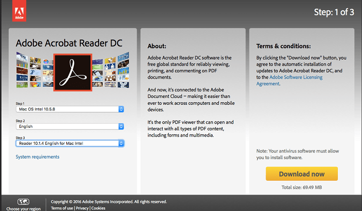 what is the latest version of adove reader for mac